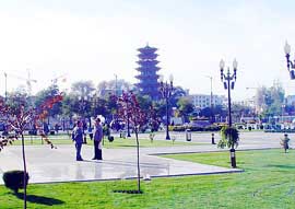The Bell and Drum Tower: 
Gansu - Zhangye; 
Travel in Zhangye, Gansu 