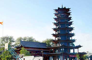 The Wooden Pagoda Temple: 
Gansu - Zhangye; 
Travel in Zhangye, Gansu 